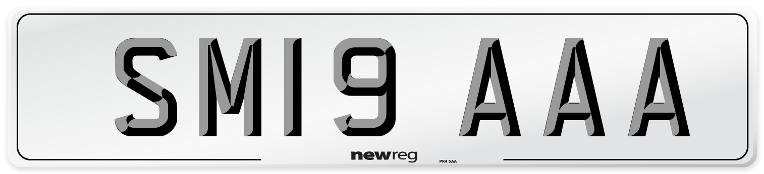 SM19 AAA Number Plate from New Reg